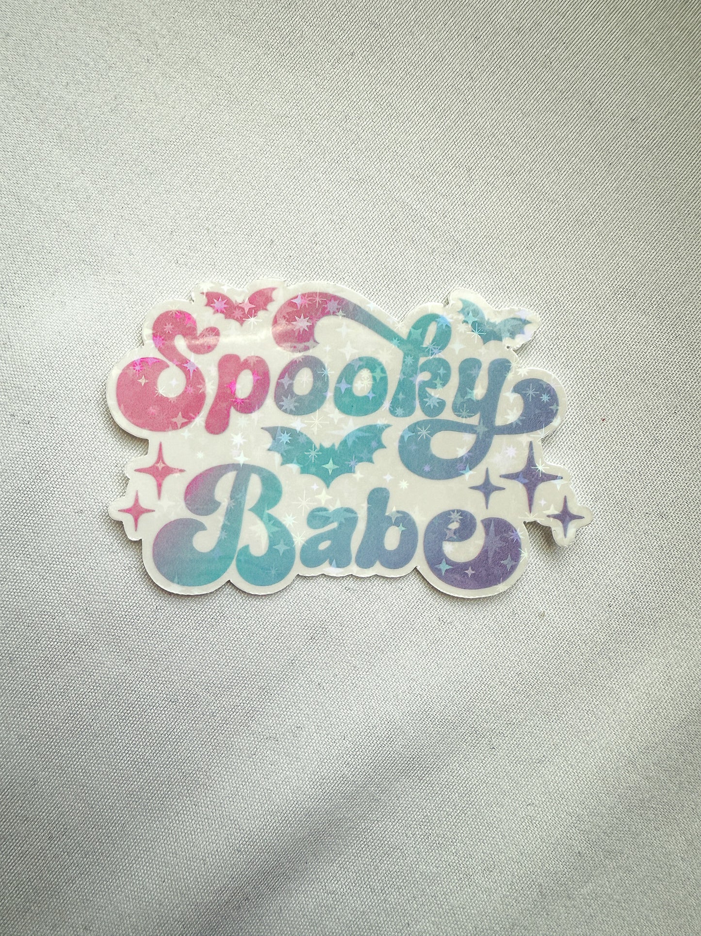 Spooky Babe Holographic Sticker
