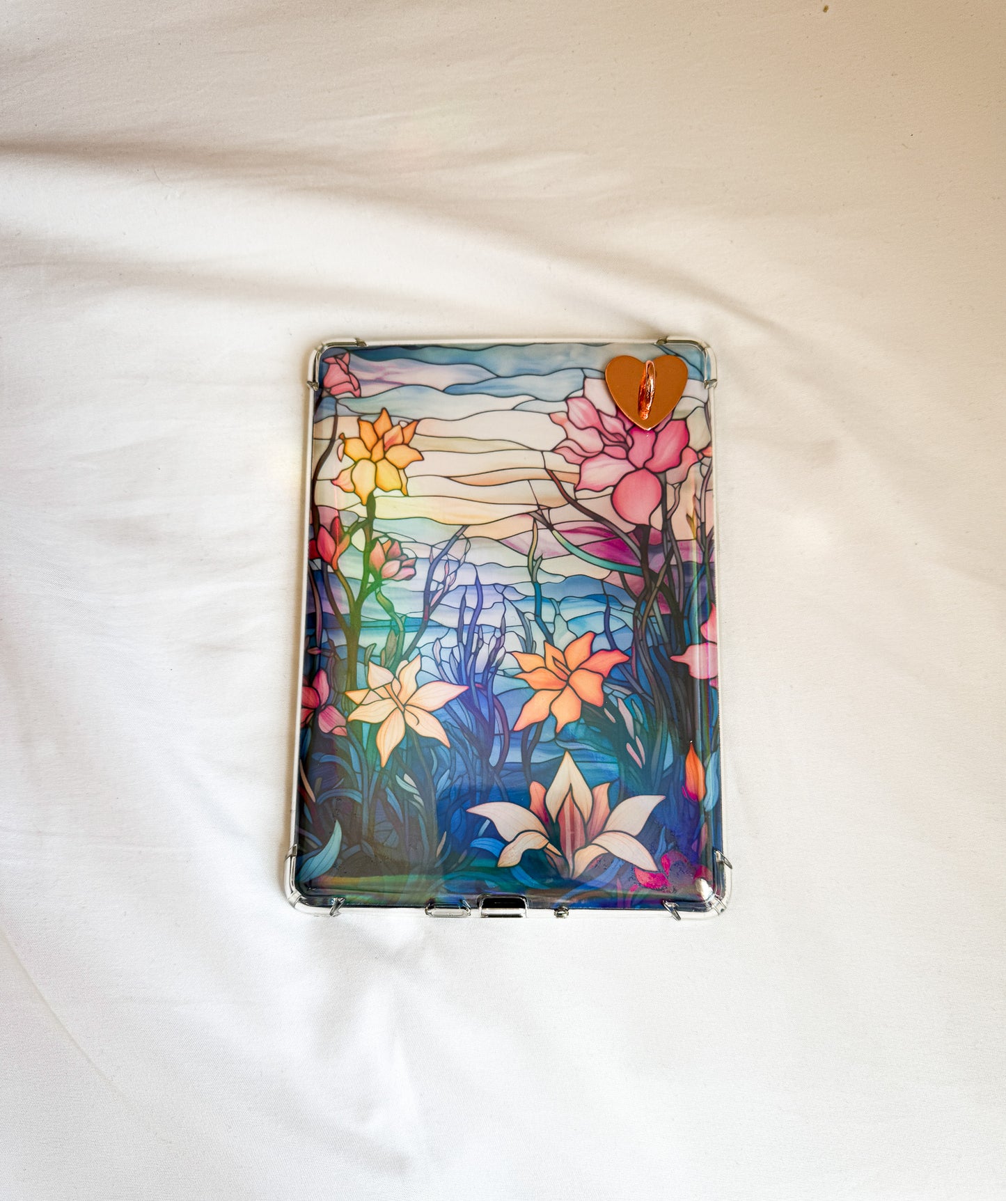 Floral Stained Glass Design Kindle Case Insert Stained Glass Kindle Insert