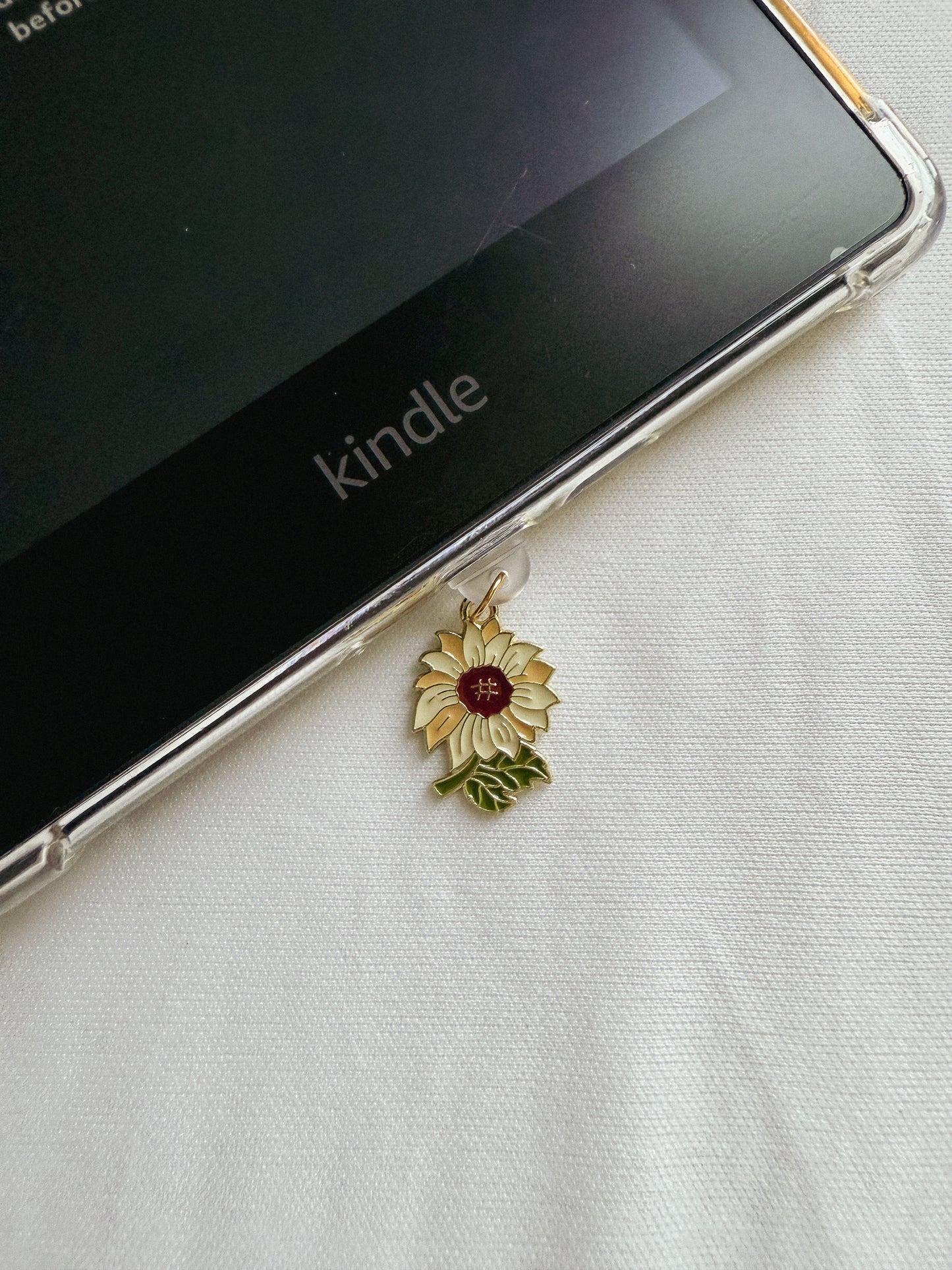 Flower Kindle Charm Kindle Dust Plug Charm Kindle Accessories USB-C Dust Plug Charm Ipad Charm Bookish Gift Bookish Merch Dust Plug Booklover Gift