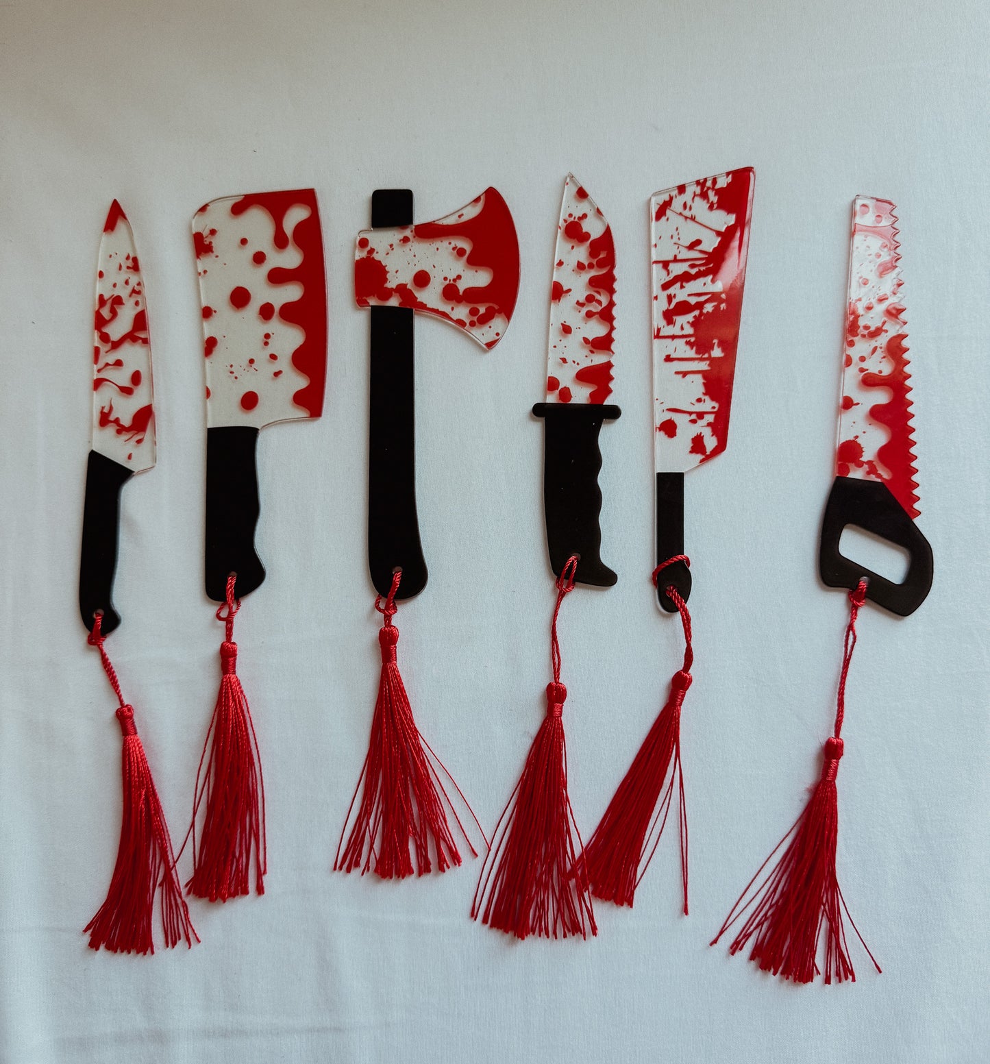 Horror Weapons Clear Acrylic Bookmarks