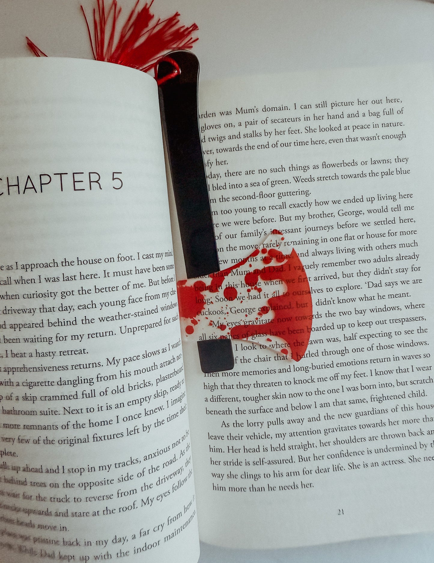 Horror Weapons Clear Acrylic Bookmarks