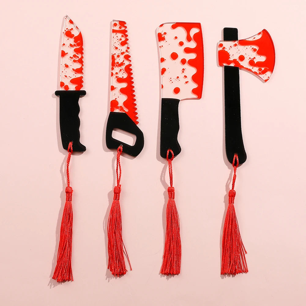 Horror Weapons Clear Acrylic Bookmarks