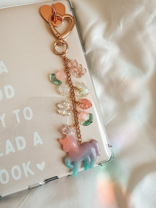Unicorn Themed Kindle Charm