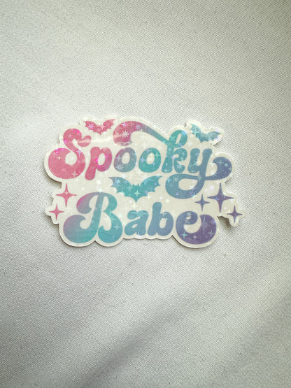Spooky Babe Holographic Sticker