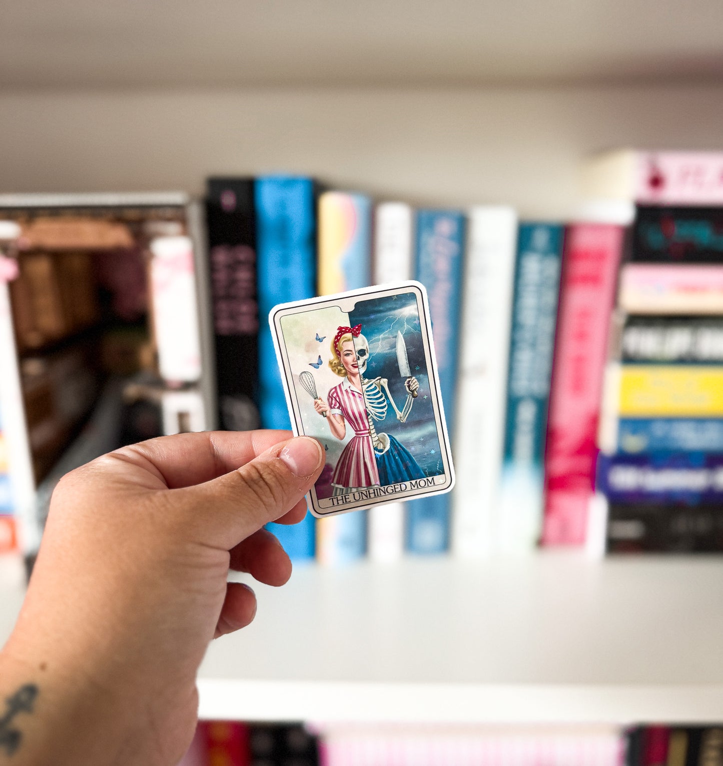 The Unhinged Mom Holographic Sticker