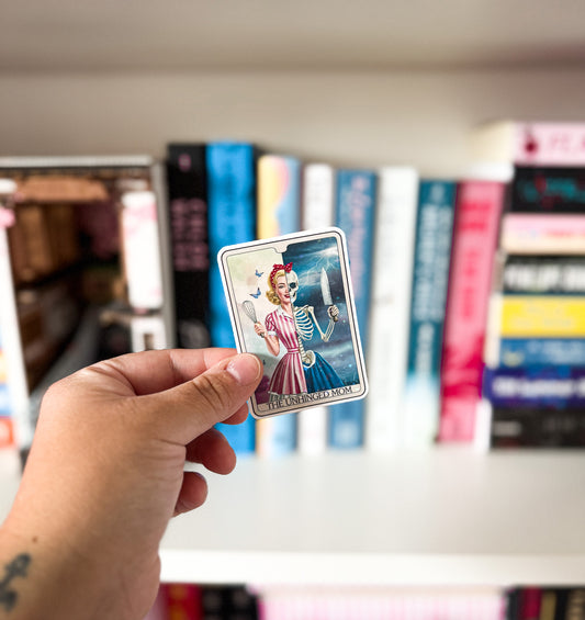 The Unhinged Mom Holographic Sticker