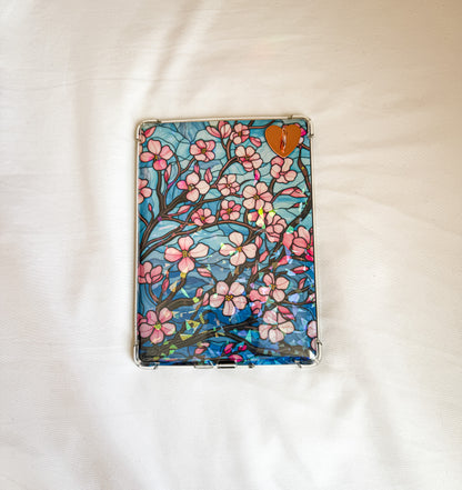 Cherry Blossom Stained Glass Design Kindle Case Insert Stained Glass Kindle Insert