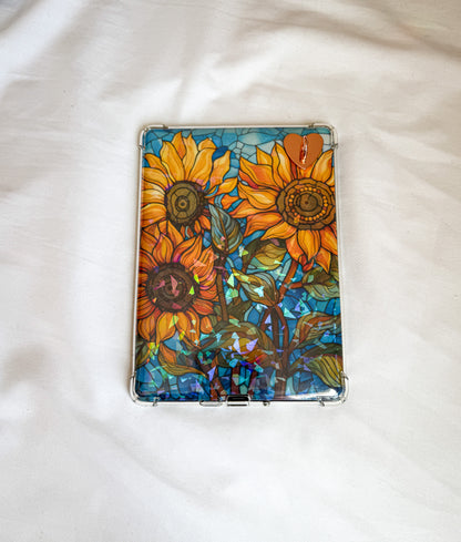 Sunflower Stained Glass Design Kindle Case Insert Stained Glass Kindle Insert