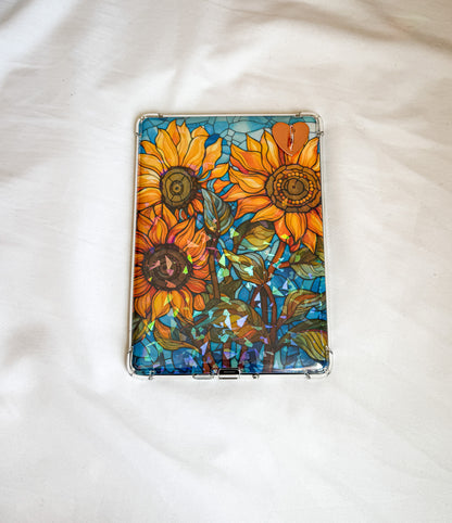 Sunflower Stained Glass Design Kindle Case Insert Stained Glass Kindle Insert