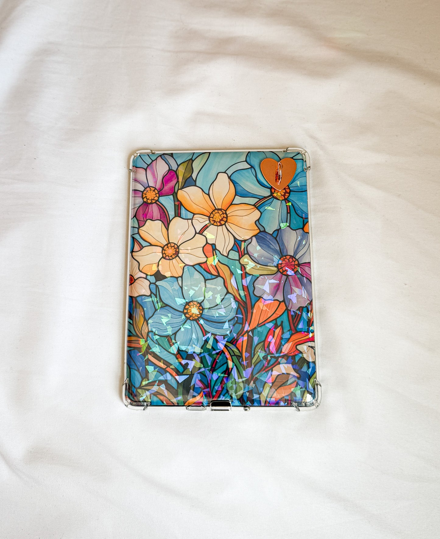 Floral Stained Glass Design Kindle Case Insert Stained Glass Kindle Insert