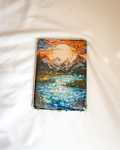 Mountain Stained Glass Design Kindle Case Insert