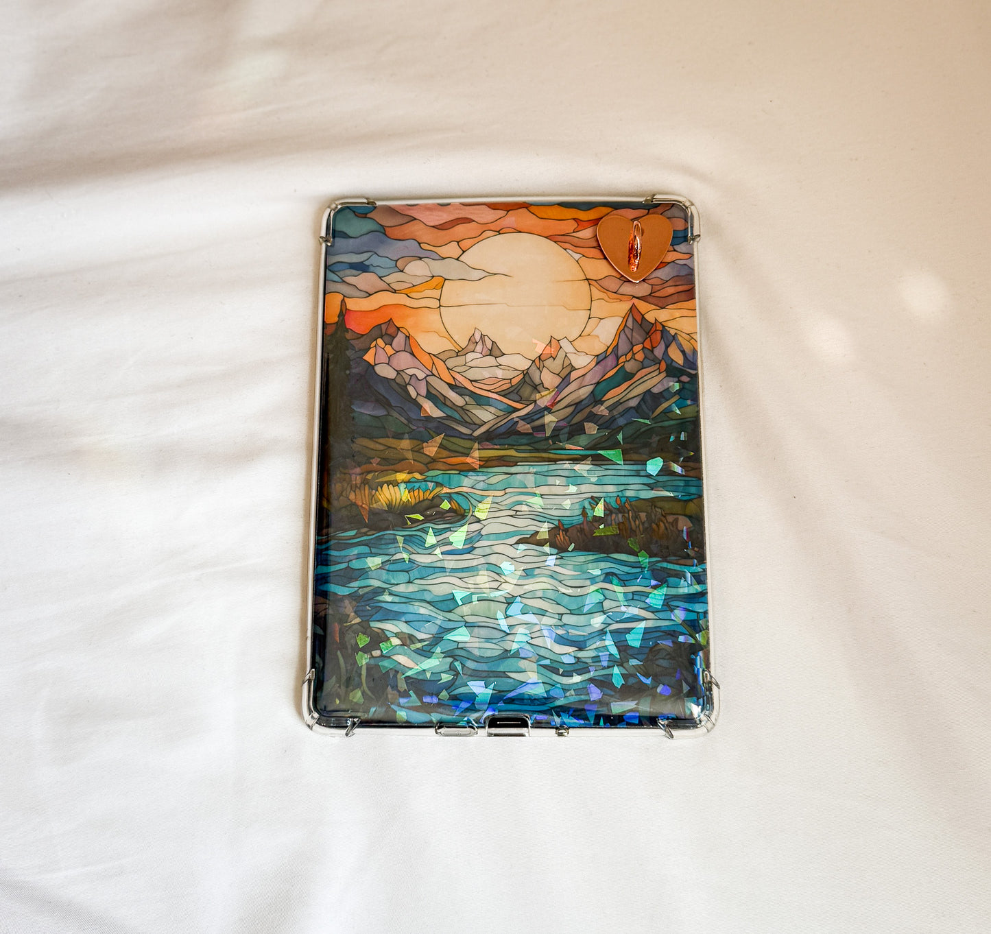 Mountain Stained Glass Design Kindle Case Insert