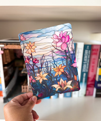 Floral Stained Glass Design Kindle Case Insert Stained Glass Kindle Insert