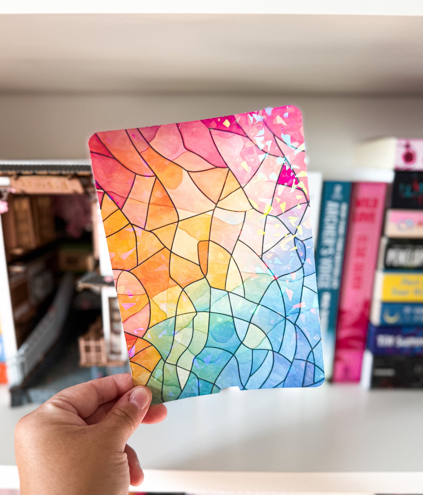 Stained Glass Design Kindle Case Insert Rainbow Stained Glass Kindle Insert