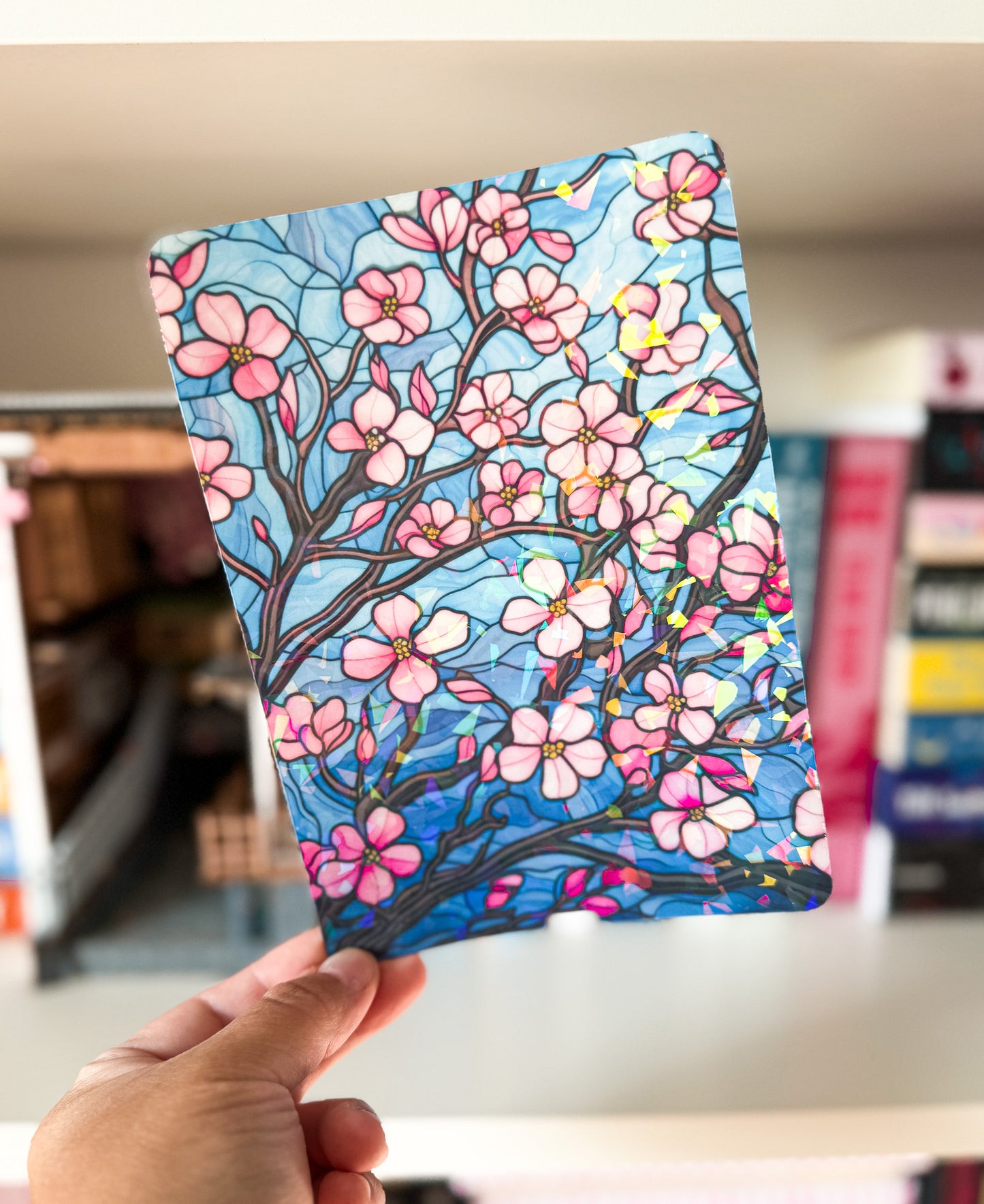 Cherry Blossom Stained Glass Design Kindle Case Insert Stained Glass Kindle Insert