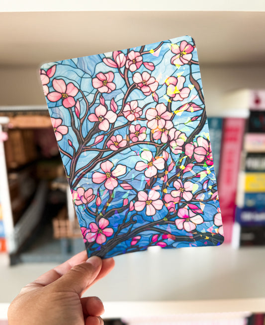 Cherry Blossom Stained Glass Design Kindle Case Insert Stained Glass Kindle Insert