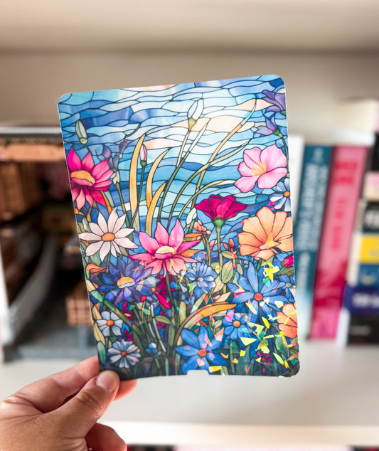 Stained Glass Design Kindle Case Insert Floral Stained Glass Kindle Insert
