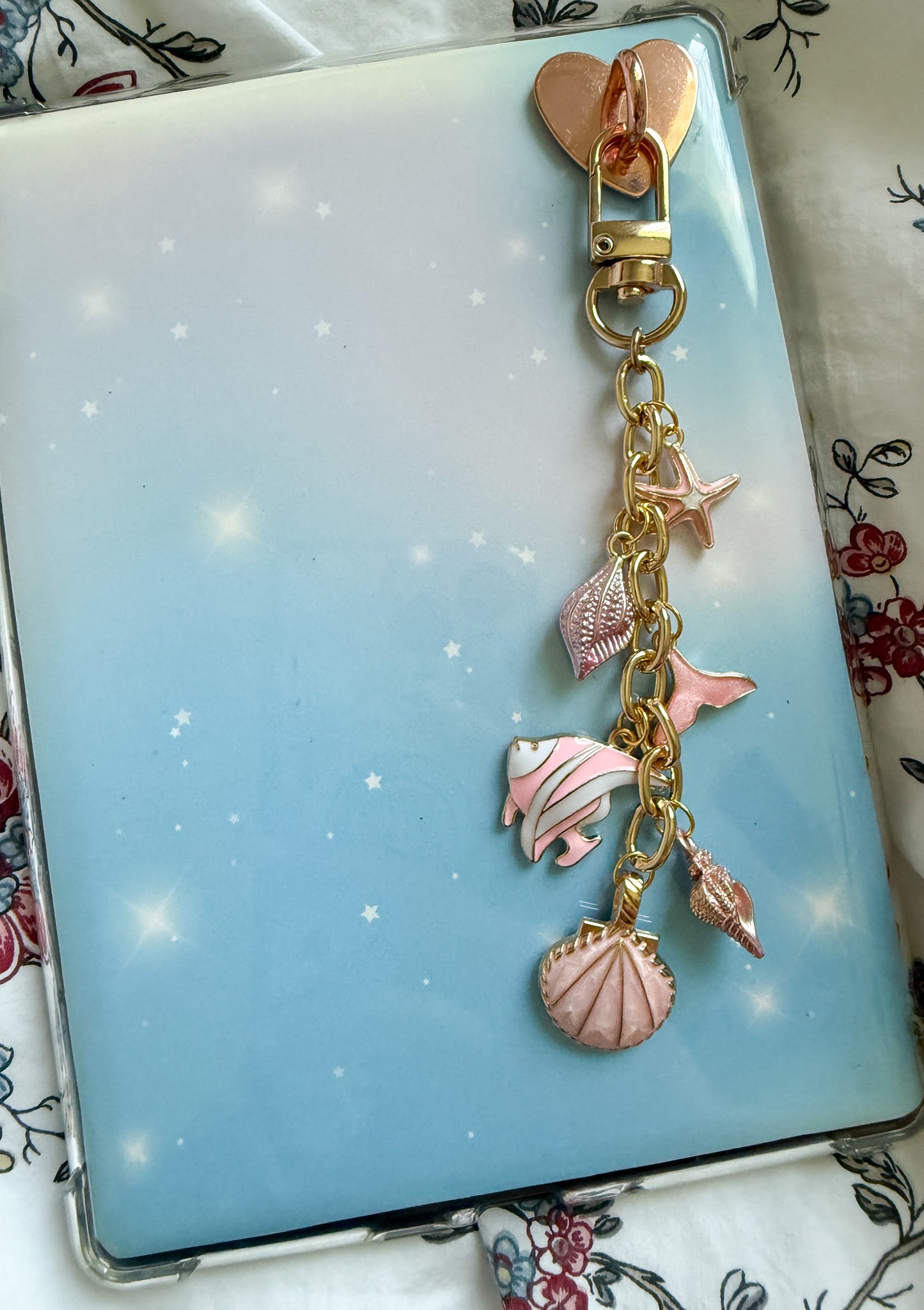 Pink Ocean Themed Kindle Chain