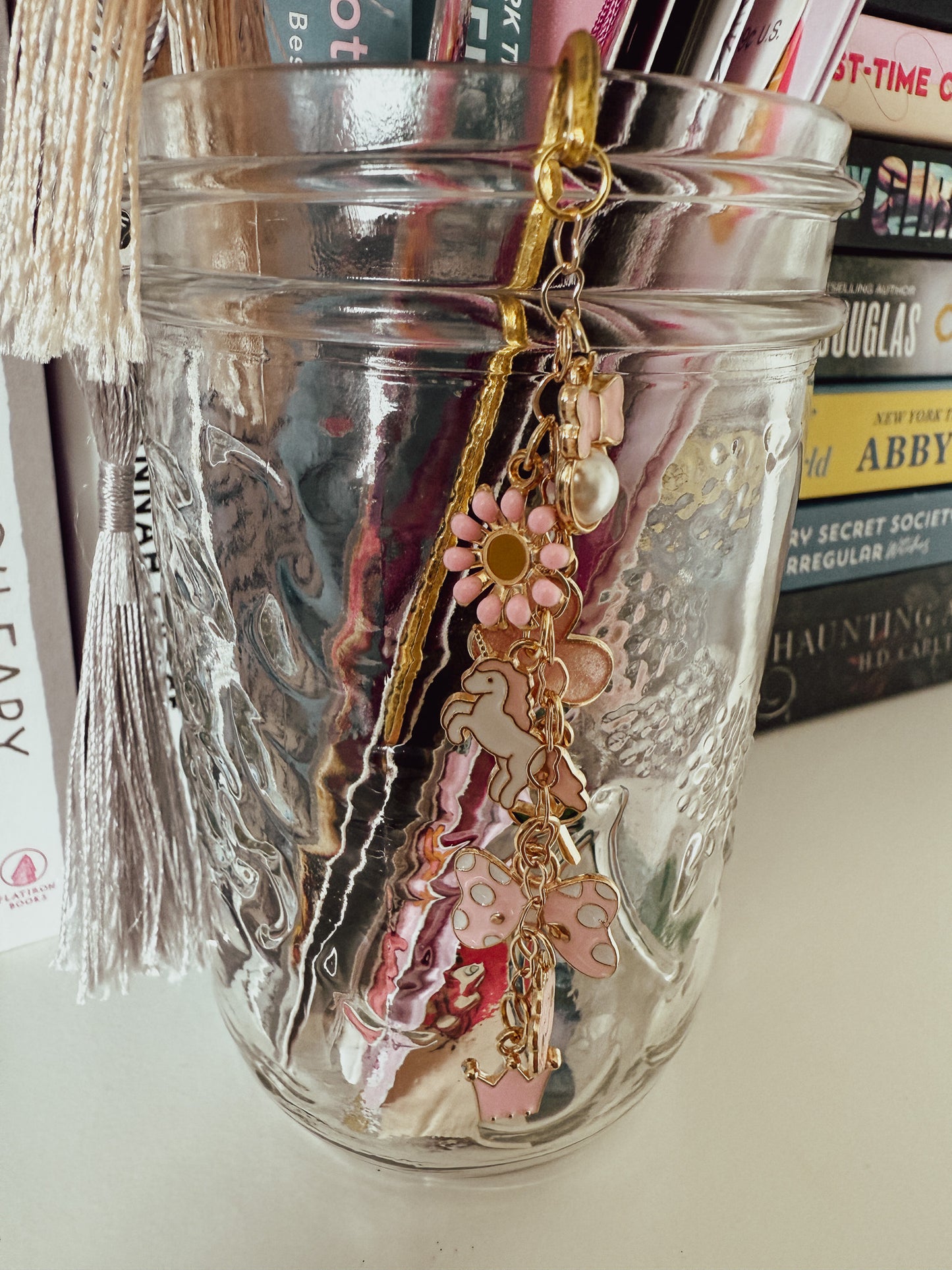 Butterfly/Floral Themed Kindle Chain/Bookmark
