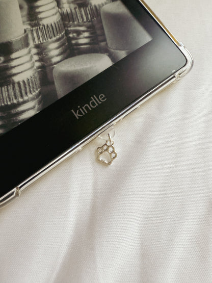Paw Print Kindle Charm Kindle Dust Plug Charm Kindle Accessories USB-C Dust Plug Charm Ipad Charm Bookish Gift Bookish Merch Dust Plug Book lover Gift