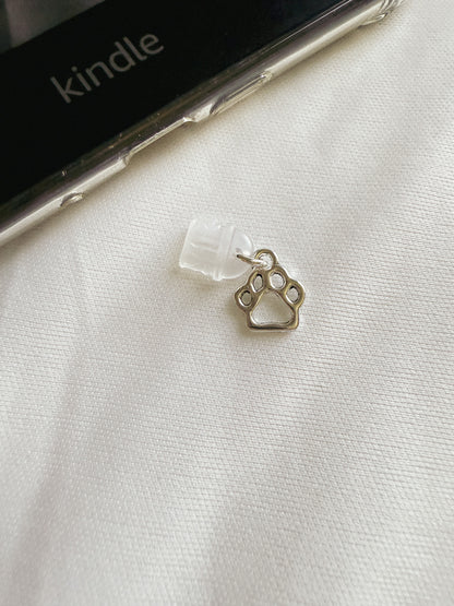 Paw Print Kindle Charm Kindle Dust Plug Charm Kindle Accessories USB-C Dust Plug Charm Ipad Charm Bookish Gift Bookish Merch Dust Plug Book lover Gift