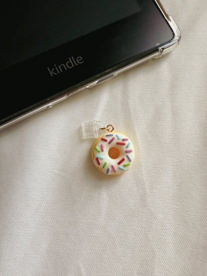 Donut Kindle Charm Kindle Dust Plug Charm Kindle Accessories USB-C Dust Plug Charm Ipad Charm Bookish Gift Bookish Merch Dust Plug Book lover Gift