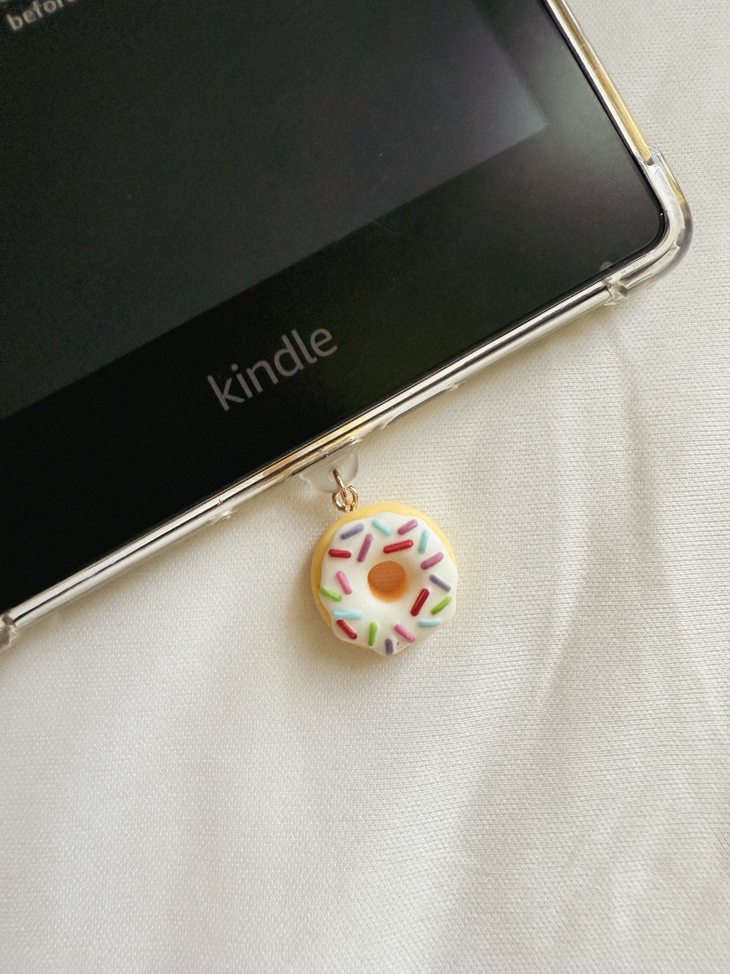 Donut Kindle Charm Kindle Dust Plug Charm Kindle Accessories USB-C Dust Plug Charm Ipad Charm Bookish Gift Bookish Merch Dust Plug Book lover Gift