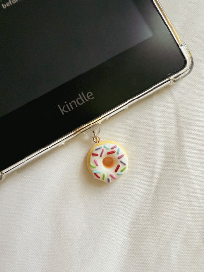 Donut Kindle Charm Kindle Dust Plug Charm Kindle Accessories USB-C Dust Plug Charm Ipad Charm Bookish Gift Bookish Merch Dust Plug Book lover Gift