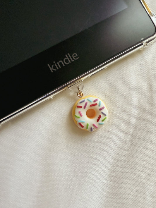 Donut Kindle Charm Kindle Dust Plug Charm Kindle Accessories USB-C Dust Plug Charm Ipad Charm Bookish Gift Bookish Merch Dust Plug Book lover Gift