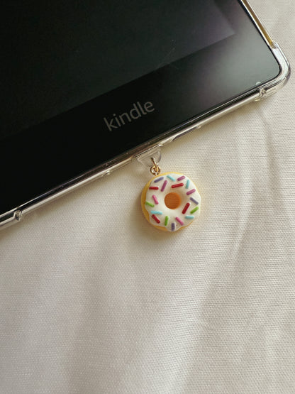 Donut Kindle Charm Kindle Dust Plug Charm Kindle Accessories USB-C Dust Plug Charm Ipad Charm Bookish Gift Bookish Merch Dust Plug Book lover Gift