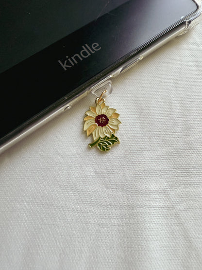 Flower Kindle Charm Kindle Dust Plug Charm Kindle Accessories USB-C Dust Plug Charm Ipad Charm Bookish Gift Bookish Merch Dust Plug Booklover Gift