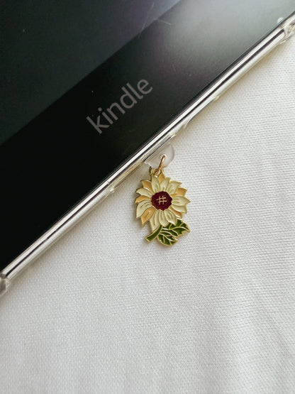 Flower Kindle Charm Kindle Dust Plug Charm Kindle Accessories USB-C Dust Plug Charm Ipad Charm Bookish Gift Bookish Merch Dust Plug Booklover Gift