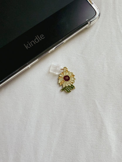 Flower Kindle Charm Kindle Dust Plug Charm Kindle Accessories USB-C Dust Plug Charm Ipad Charm Bookish Gift Bookish Merch Dust Plug Booklover Gift