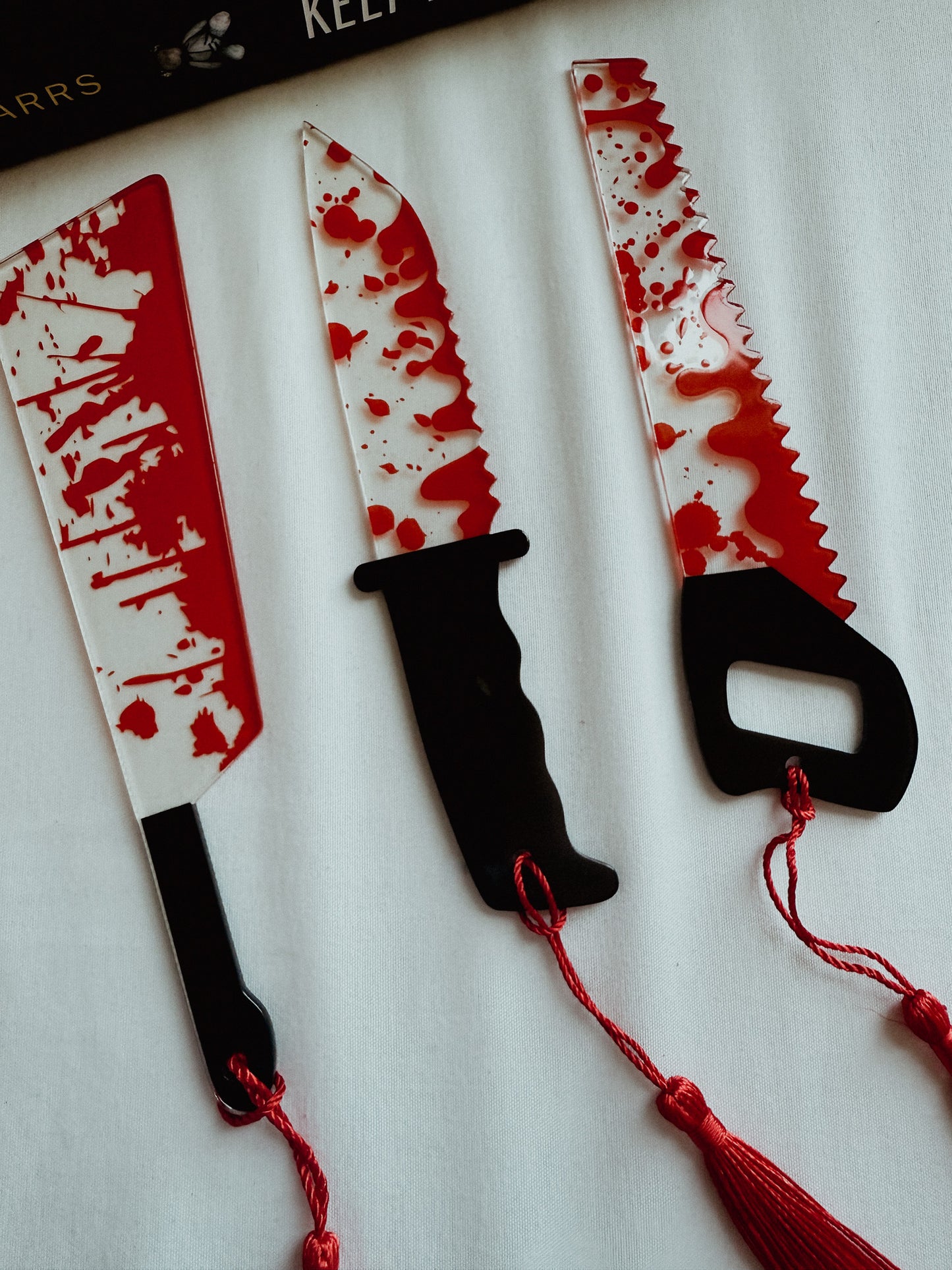 Horror Weapons Clear Acrylic Bookmarks