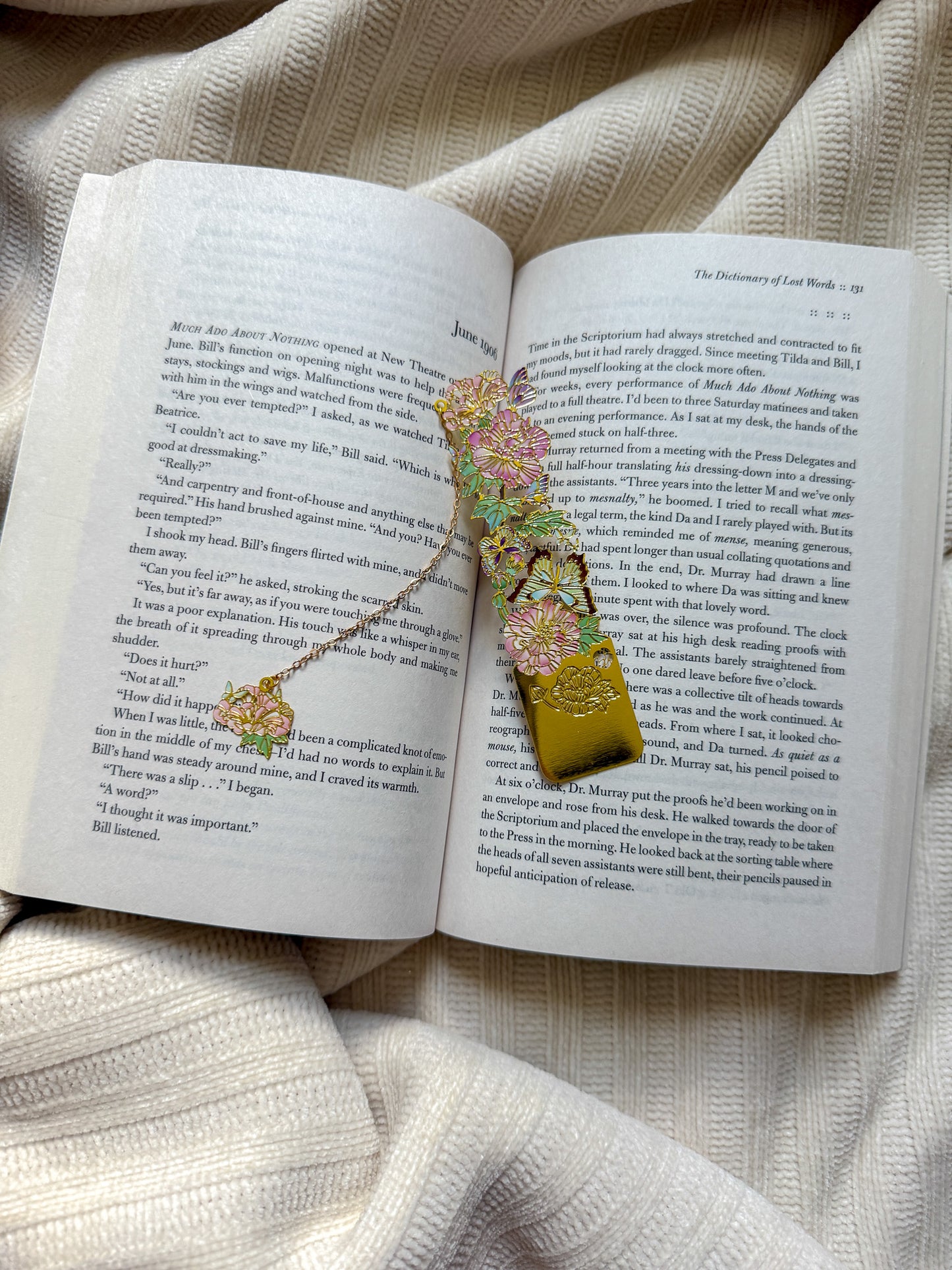 Floral Metal Bookmark