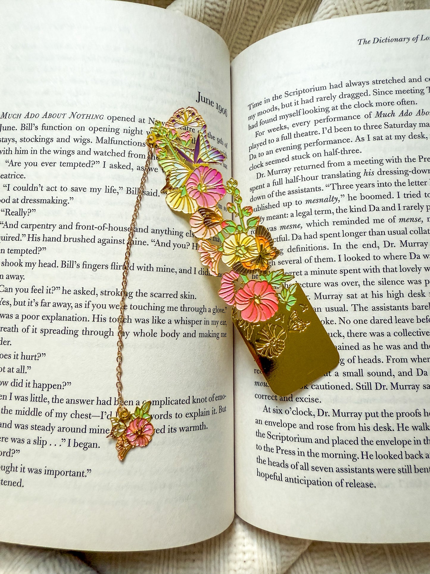 Floral Metal Bookmark