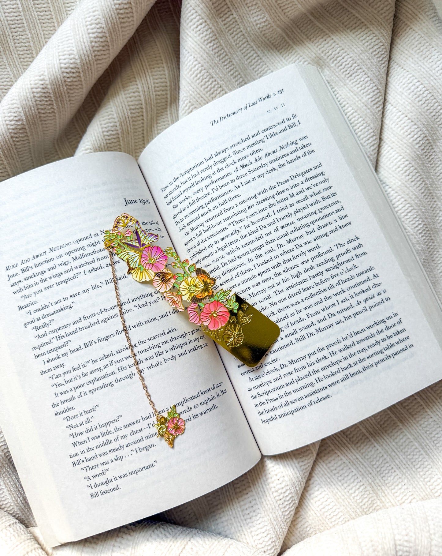 Floral Metal Bookmark
