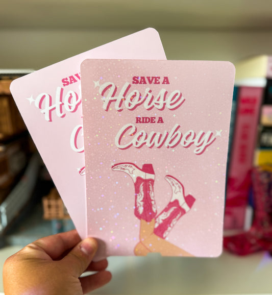 Save a Horse Ride a Cowboy Kindle Case Insert