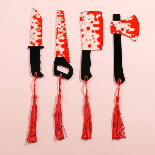 Horror Weapons Clear Acrylic Bookmarks