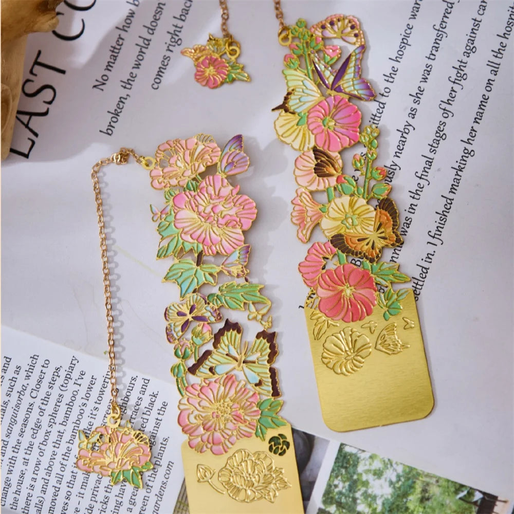 Floral Metal Bookmark