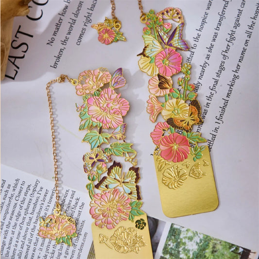 Floral Metal Bookmark
